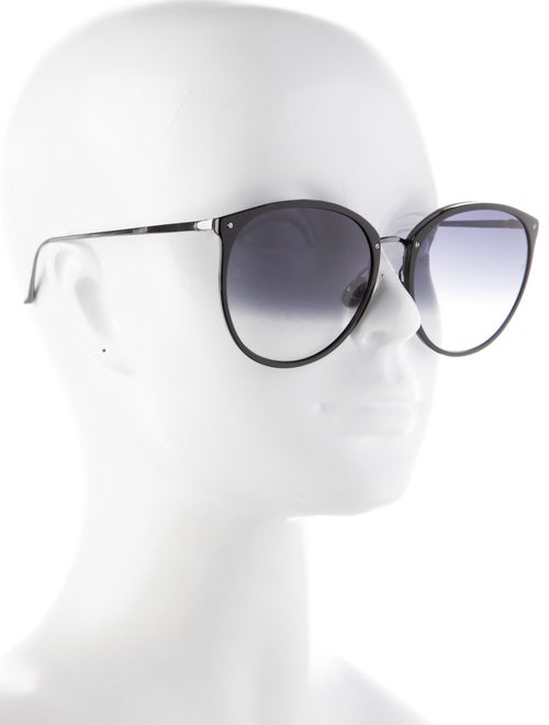 Linda Farrow Round Gradient Sunglasses