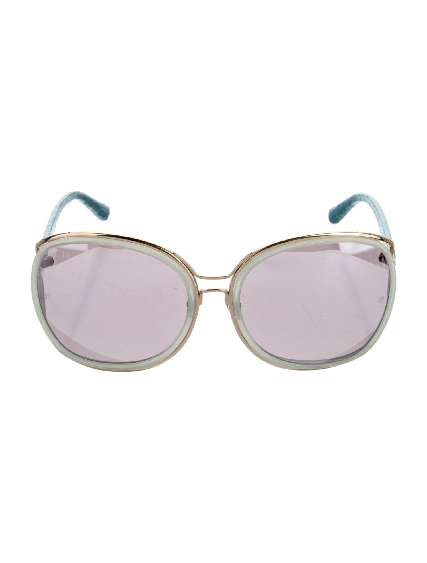 Linda Farrow Oversize Mirrored Sunglasses
