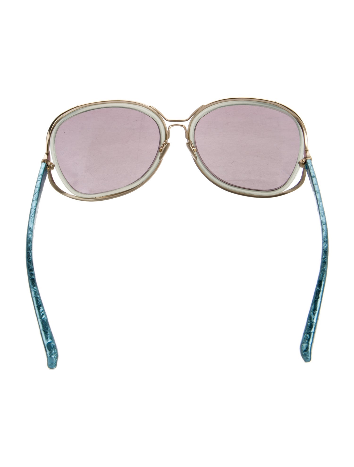 Linda Farrow Oversize Mirrored Sunglasses