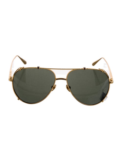 Linda Farrow Aviator Mirrored Sunglasses