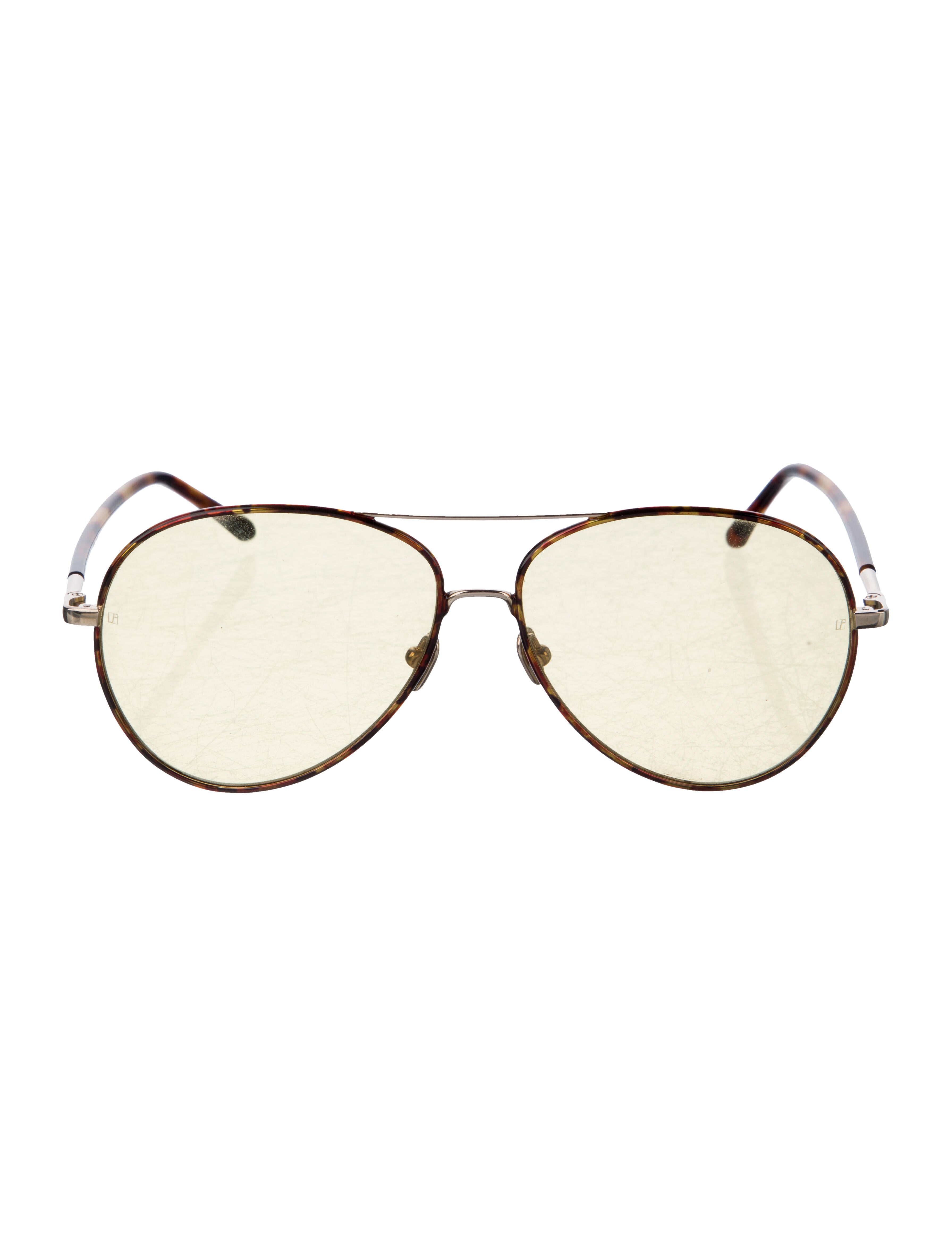 Linda Farrow Aviator Tinted Sunglasses