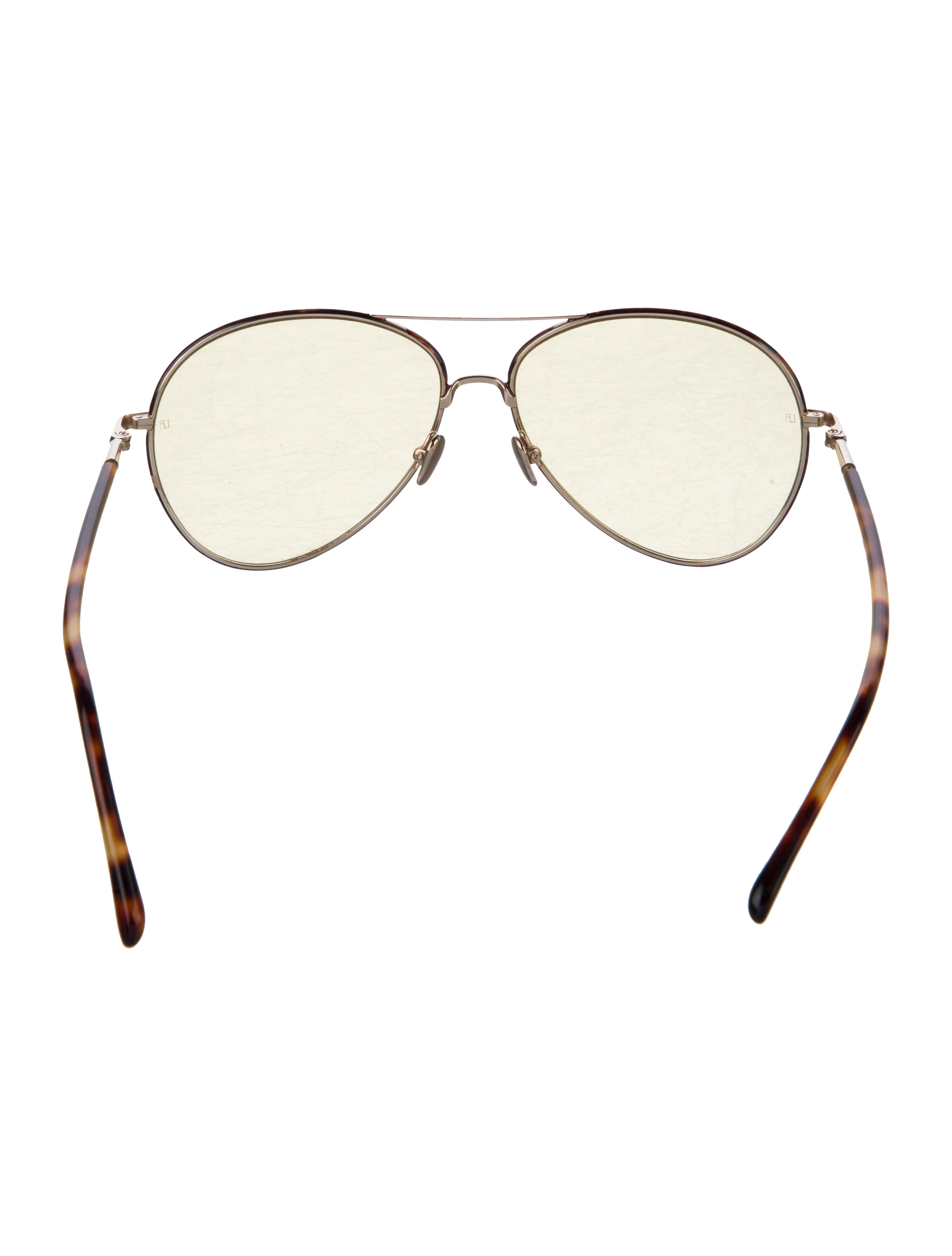 Linda Farrow Aviator Tinted Sunglasses