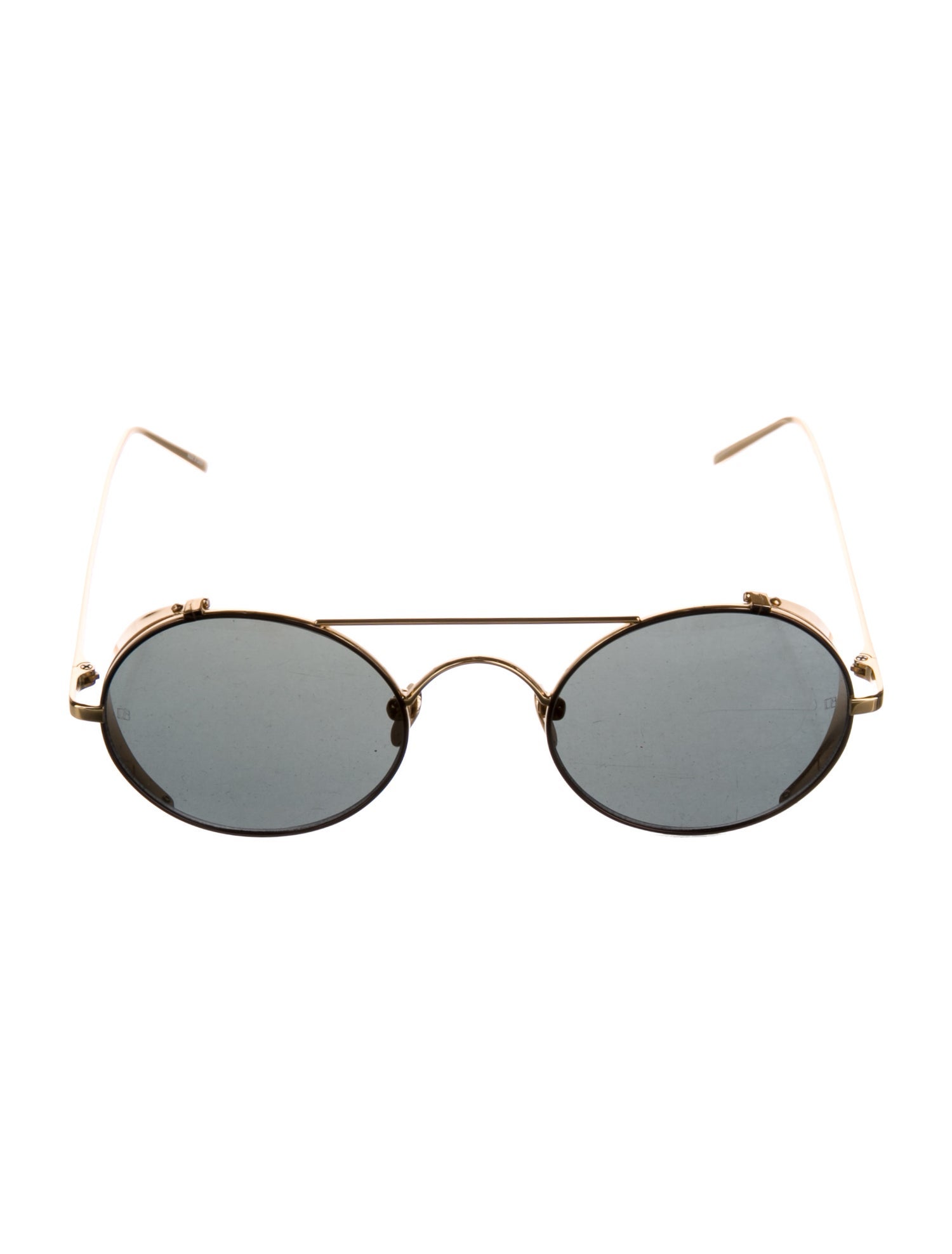 Linda Farrow Round Mirrored Sunglasses w/ Tags