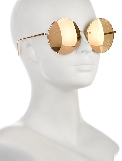 Linda Farrow Oversize Mirrored Sunglasses