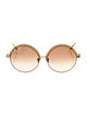 Linda Farrow Oversize Gradient Sunglasses