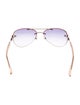 Linda Farrow Aviator Gradient Sunglasses