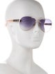 Linda Farrow Aviator Gradient Sunglasses
