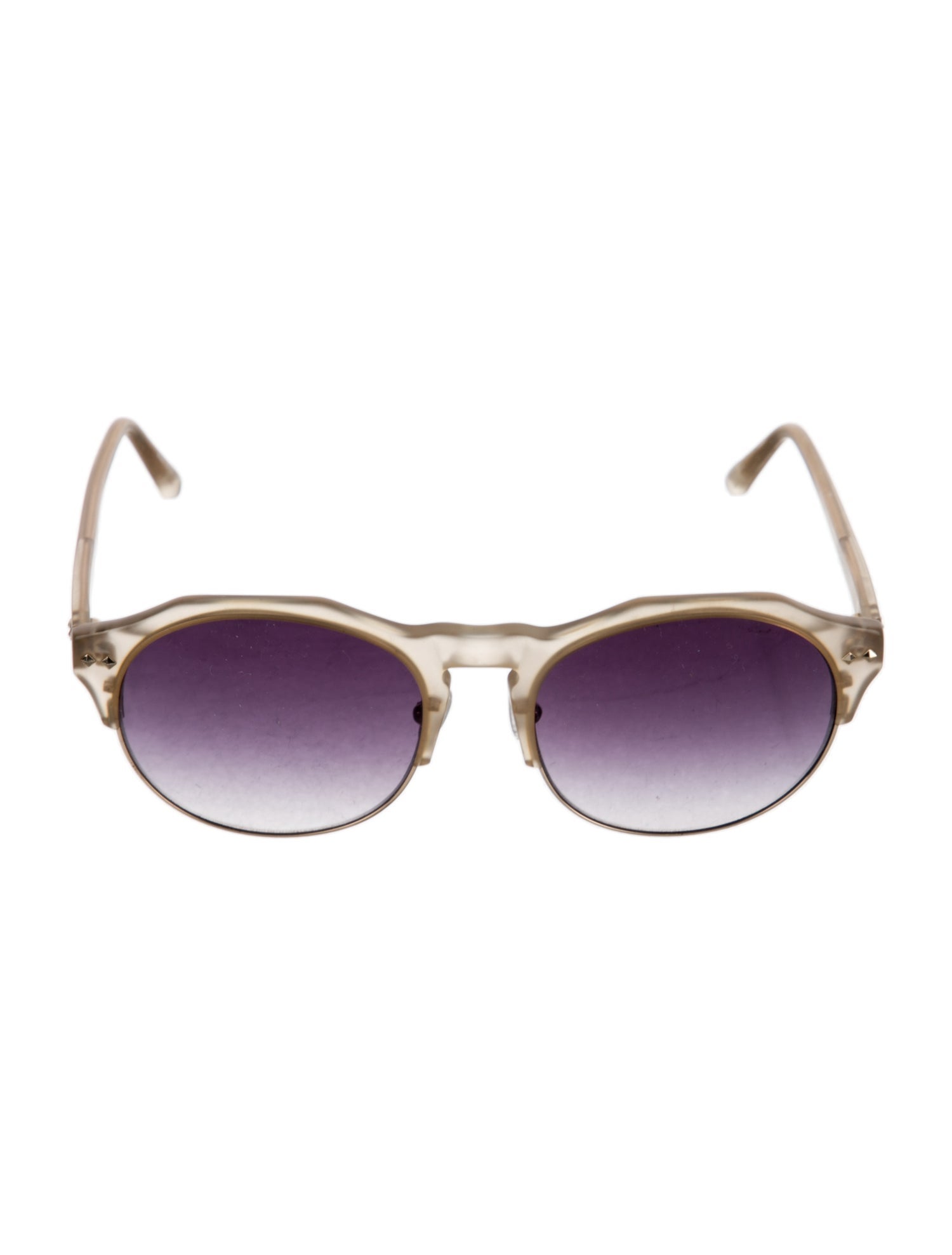 Linda Farrow Round Gradient Sunglasses