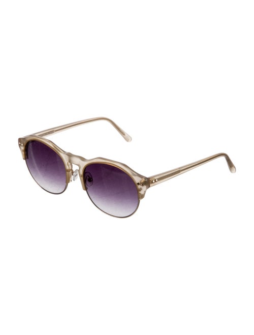 Linda Farrow Round Gradient Sunglasses