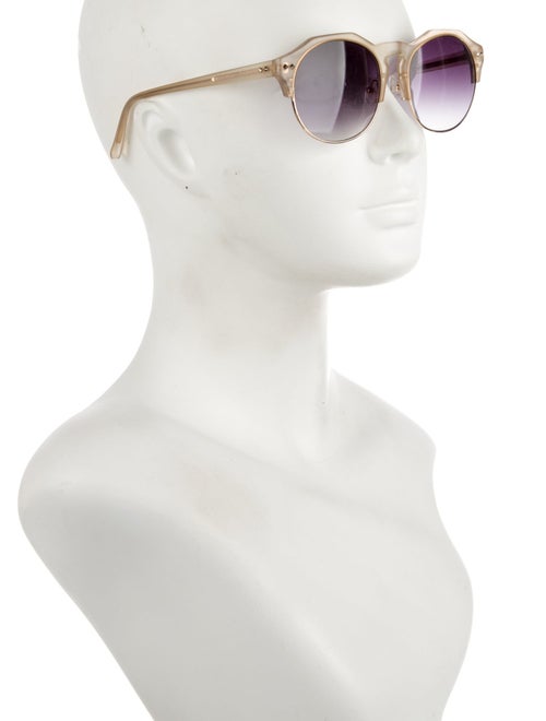 Linda Farrow Round Gradient Sunglasses