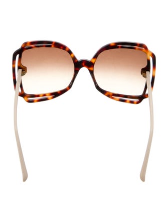 Linda Farrow Oversize Gradient Sunglasses