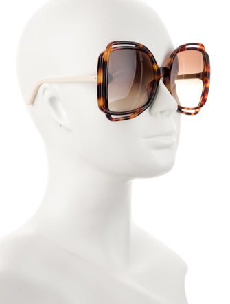 Linda Farrow Oversize Gradient Sunglasses