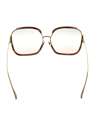 Linda Farrow Oversize Gradient Sunglasses
