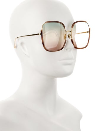 Linda Farrow Oversize Gradient Sunglasses