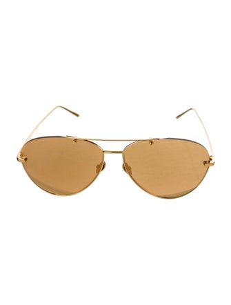 Linda Farrow Aviator Tinted Sunglasses