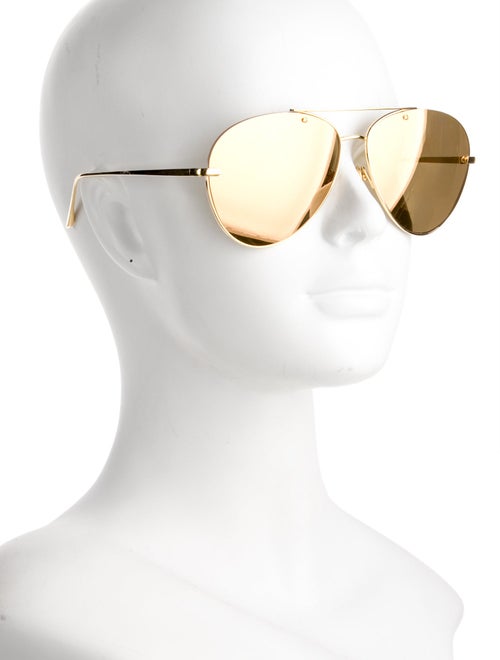 Linda Farrow Aviator Tinted Sunglasses