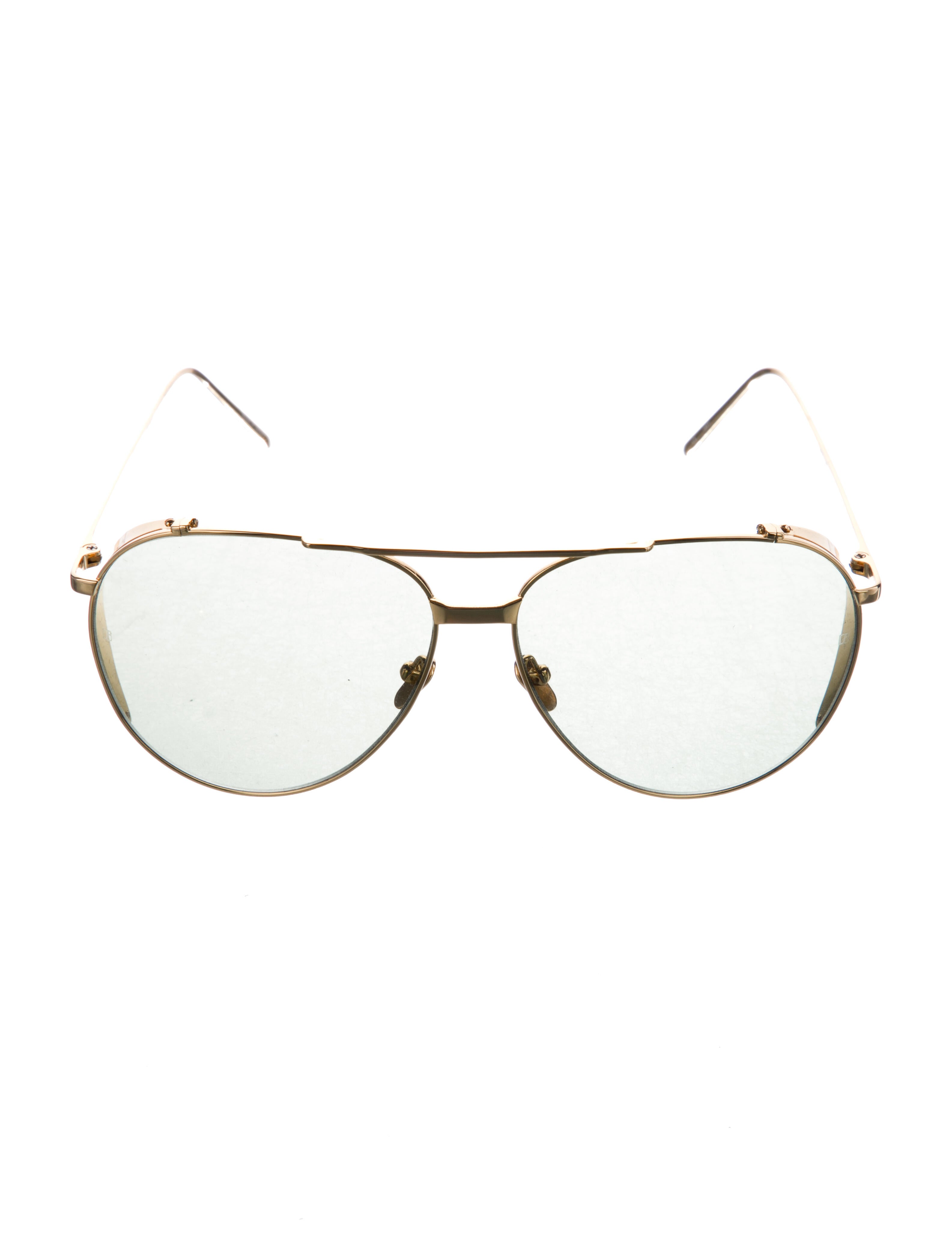 Linda Farrow Aviator Clear Sunglasses