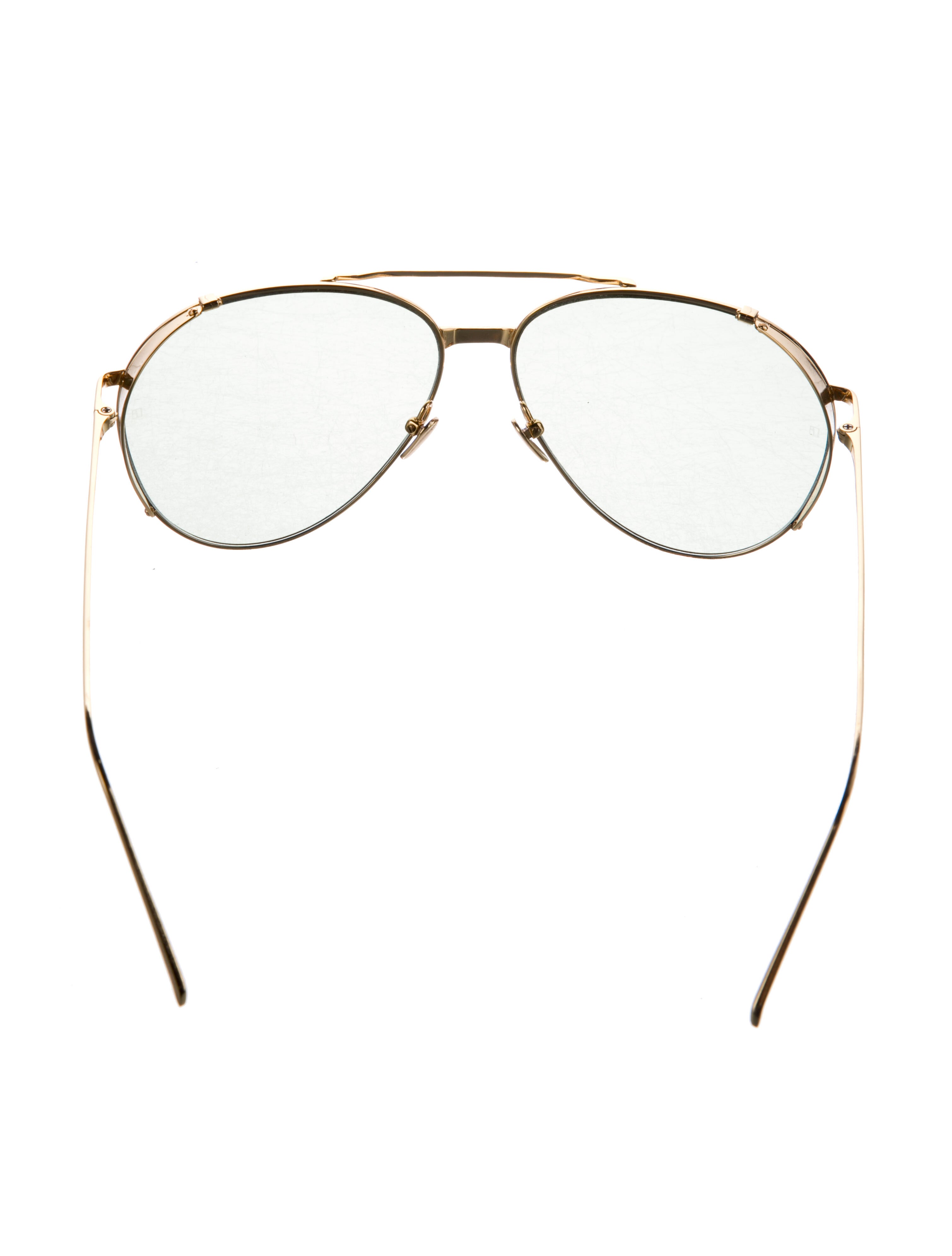 Linda Farrow Aviator Clear Sunglasses