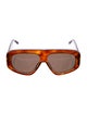 Linda Farrow Oversize Tinted Sunglasses