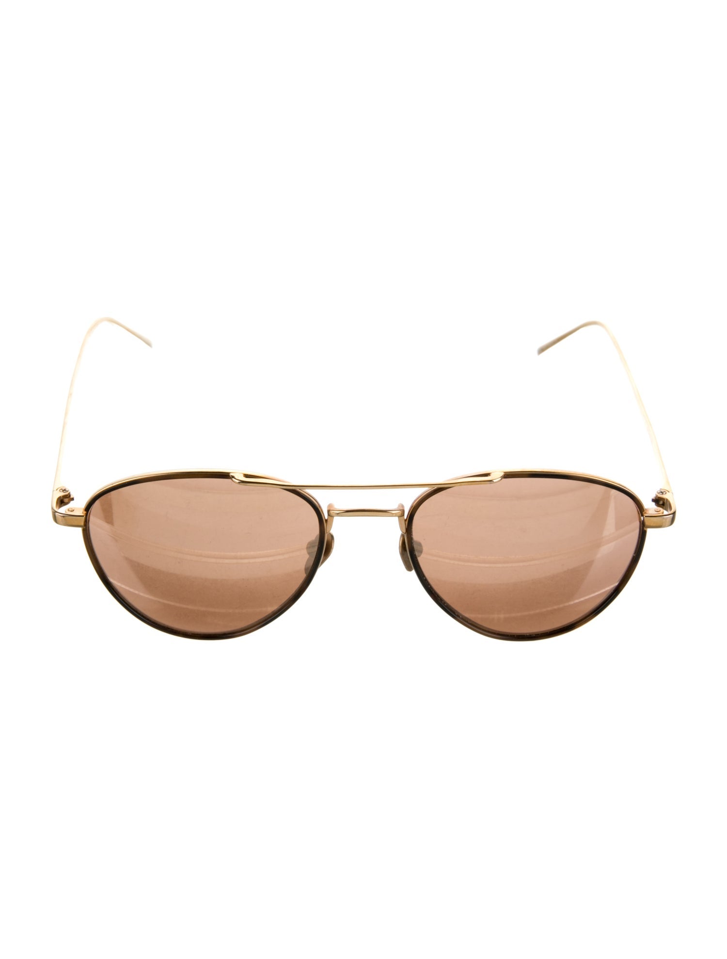 Linda Farrow Aviator Mirrored Sunglasses