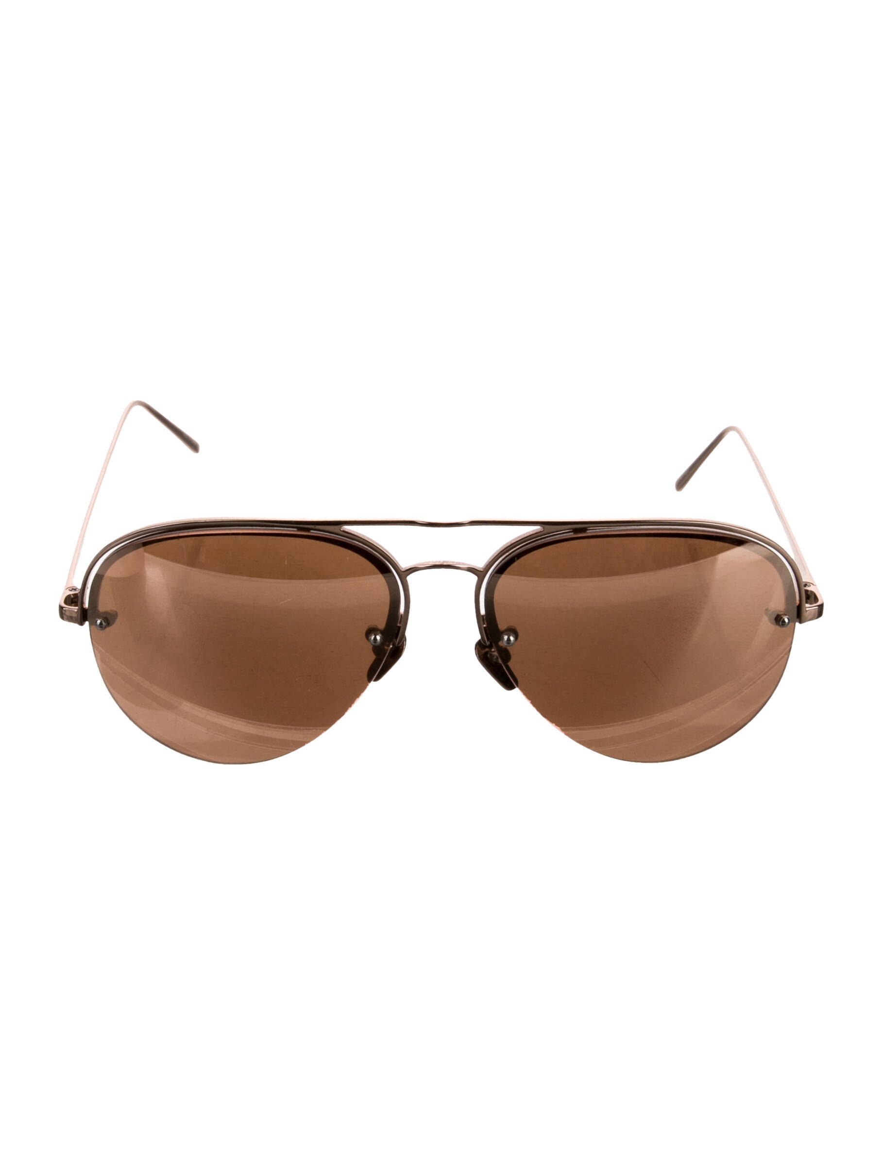 Linda Farrow Aviator Mirrored Sunglasses