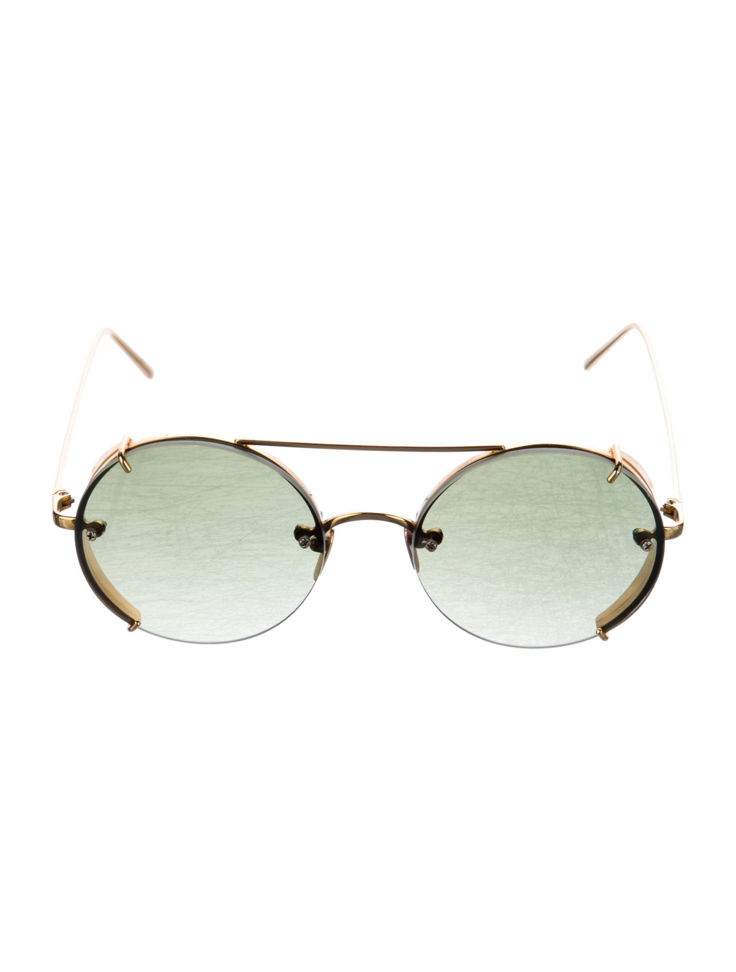 Linda Farrow Round Tinted Sunglasses