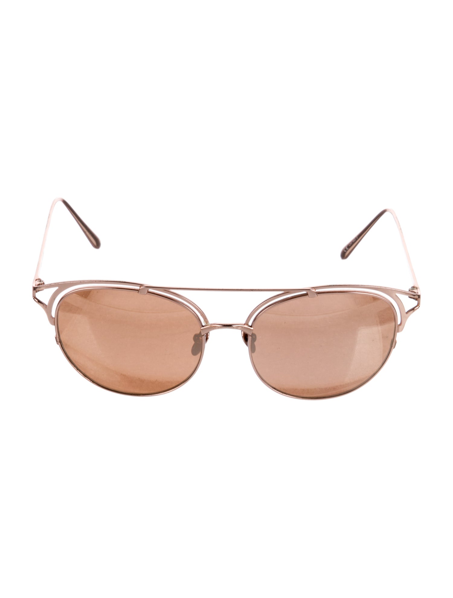 Linda Farrow Aviator Mirrored Sunglasses