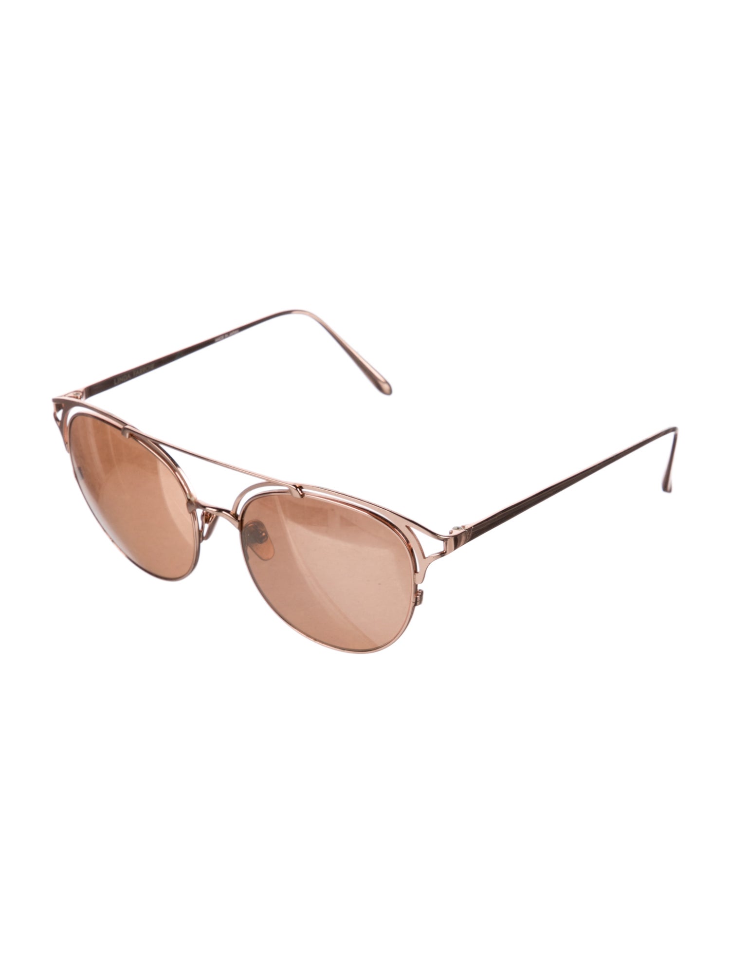Linda Farrow Aviator Mirrored Sunglasses