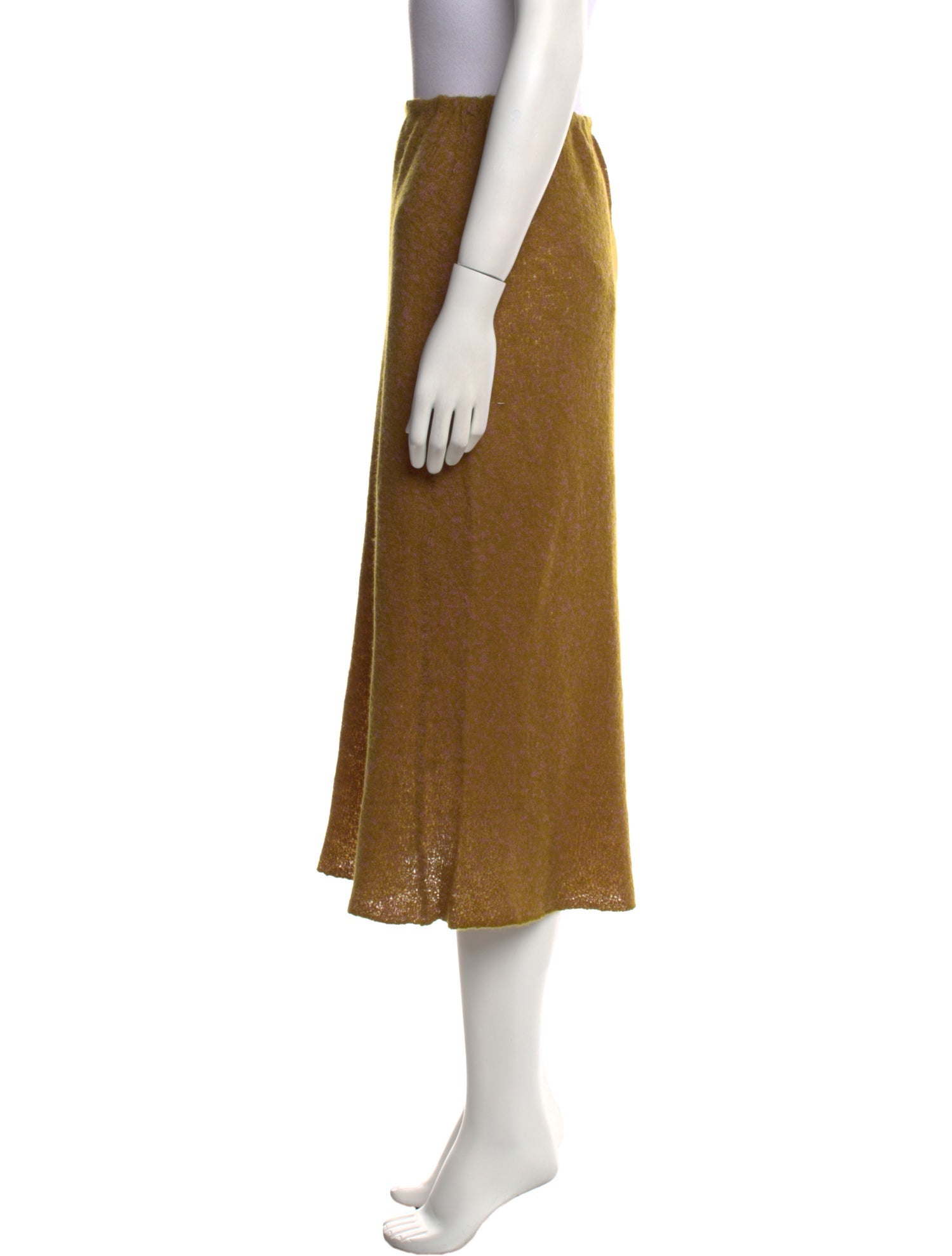 Lainey Keogh Cashmere Midi Length Skirt