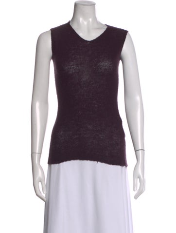 Pre-owned Lainey Keogh Cashmere V-neck Top In Purple