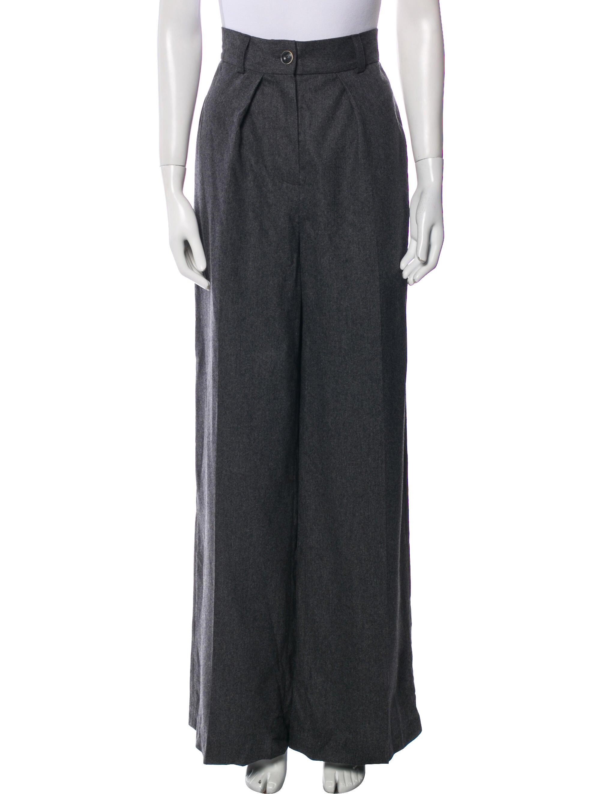 Lesyanebo Wool Wide Leg Pants
