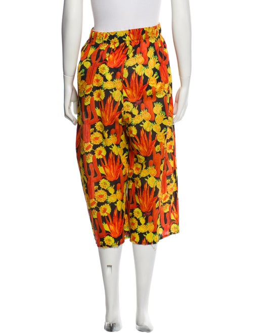 Loewe Paula's Ibiza Cactus Print Wide Leg Pants
