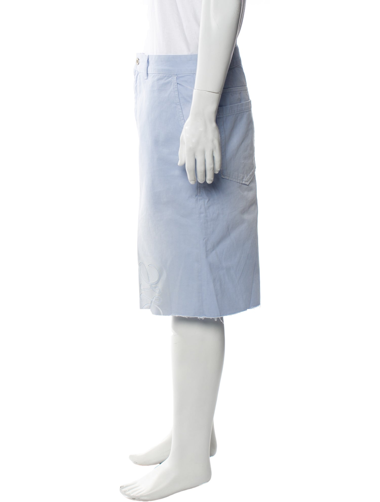 Loewe Paula's Ibiza Anagram Flat Front Shorts