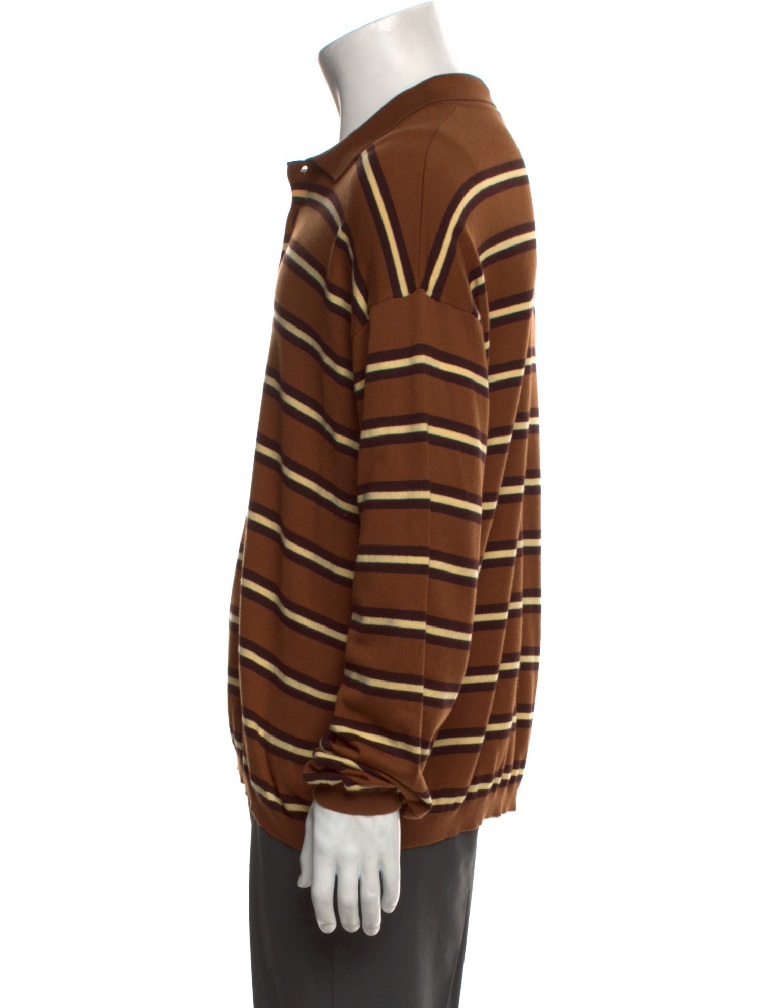 Loewe Paula's Ibiza Striped Collar Polo Sweater