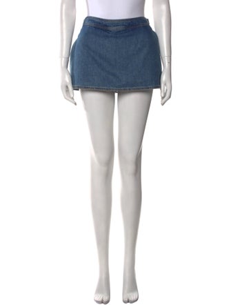 Loewe Paula's Ibiza Anagram Denim Mini Shorts