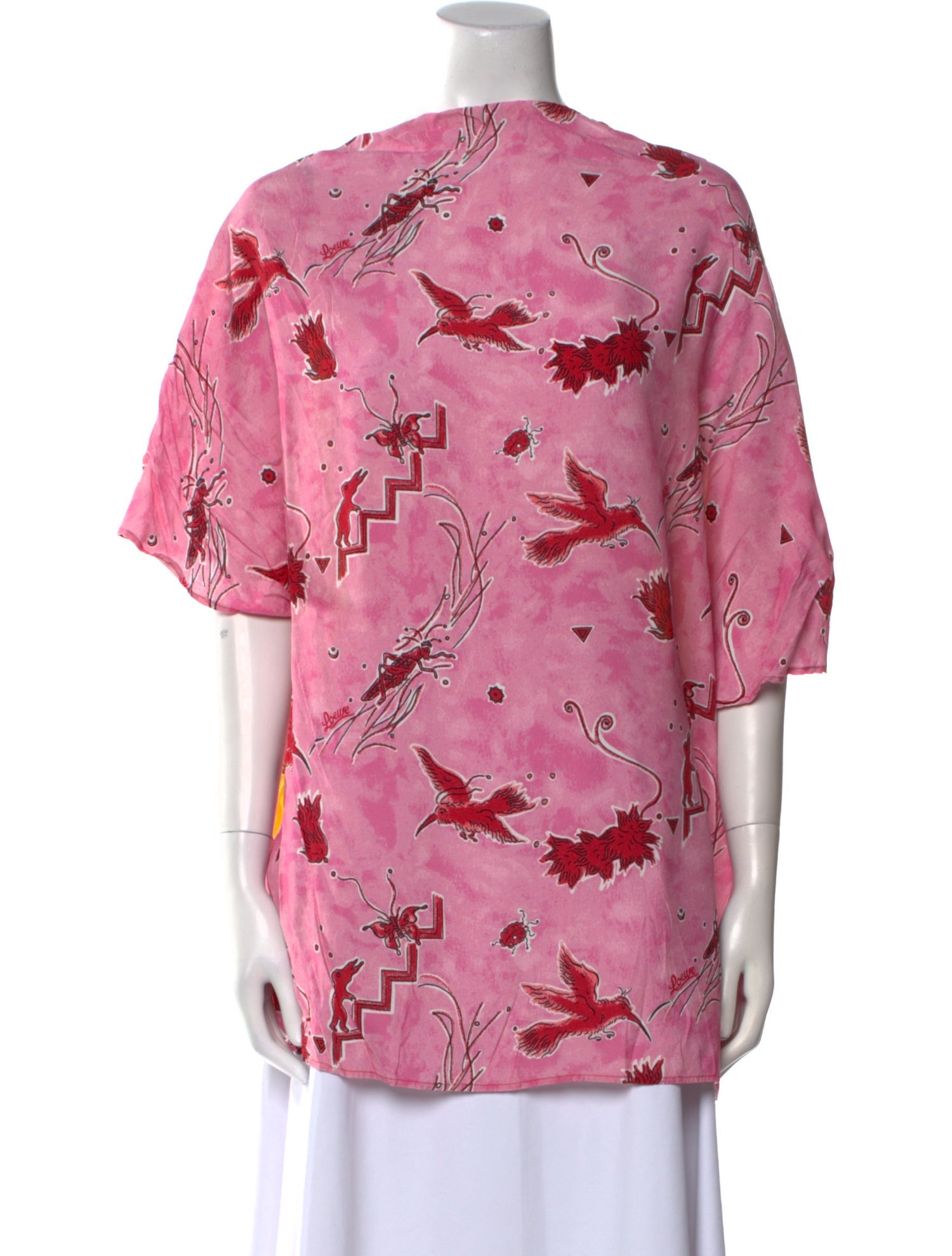 Loewe Paula's Ibiza Floral Print Bateau Neckline Tunic