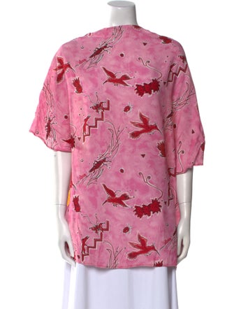 Loewe Paula's Ibiza Floral Print Bateau Neckline Tunic
