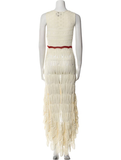 Loewe Paula's Ibiza Asymmetric Crochet Long Dress