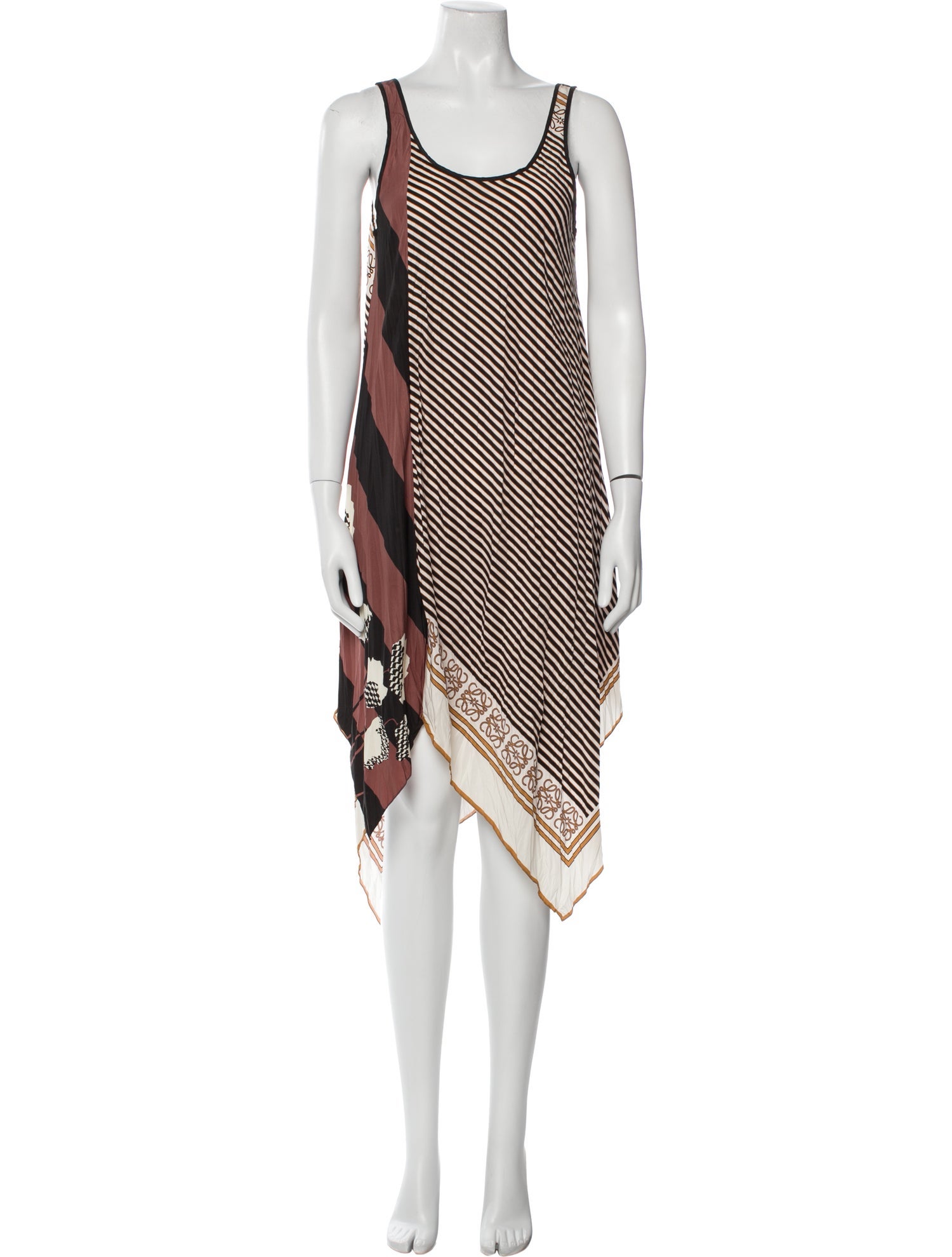 Loewe Paula's Ibiza Striped Midi Length Dress