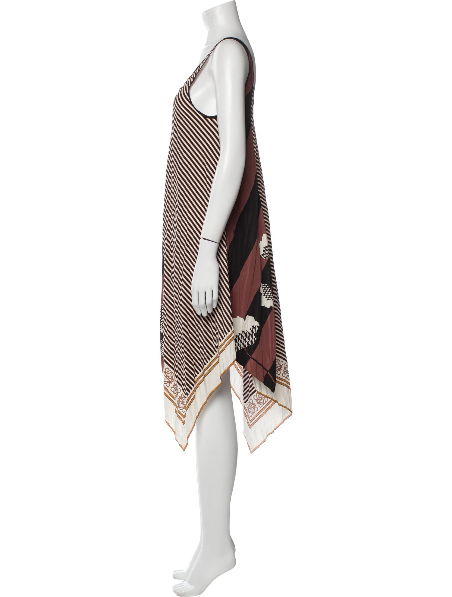 Loewe Paula's Ibiza Striped Midi Length Dress