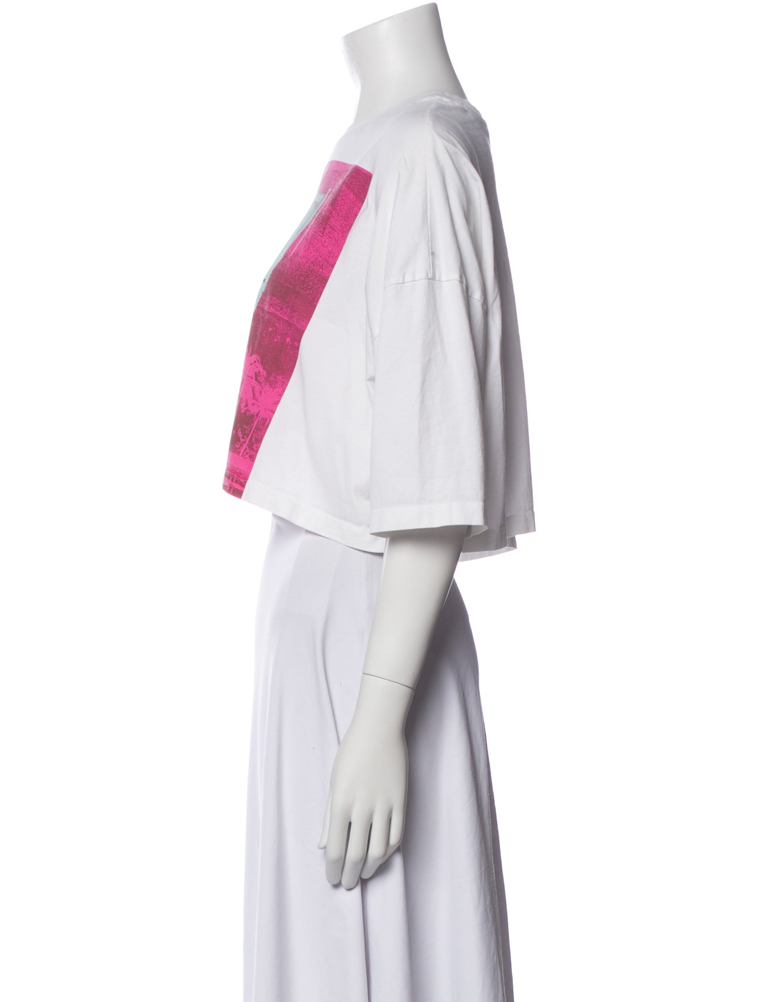 Loewe Paula's Ibiza Graphic Print Crew Neck Crop Top