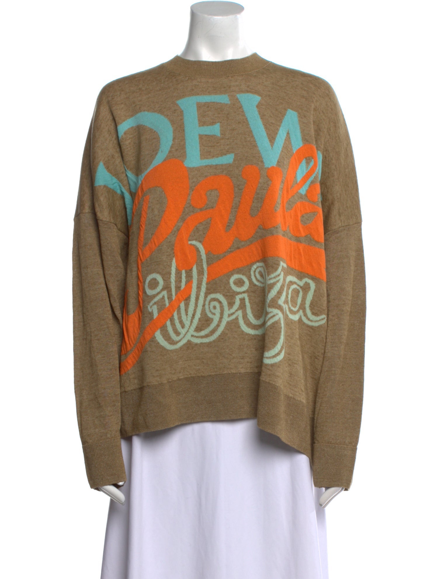Loewe Paula's Ibiza Linen Graphic Print Sweater