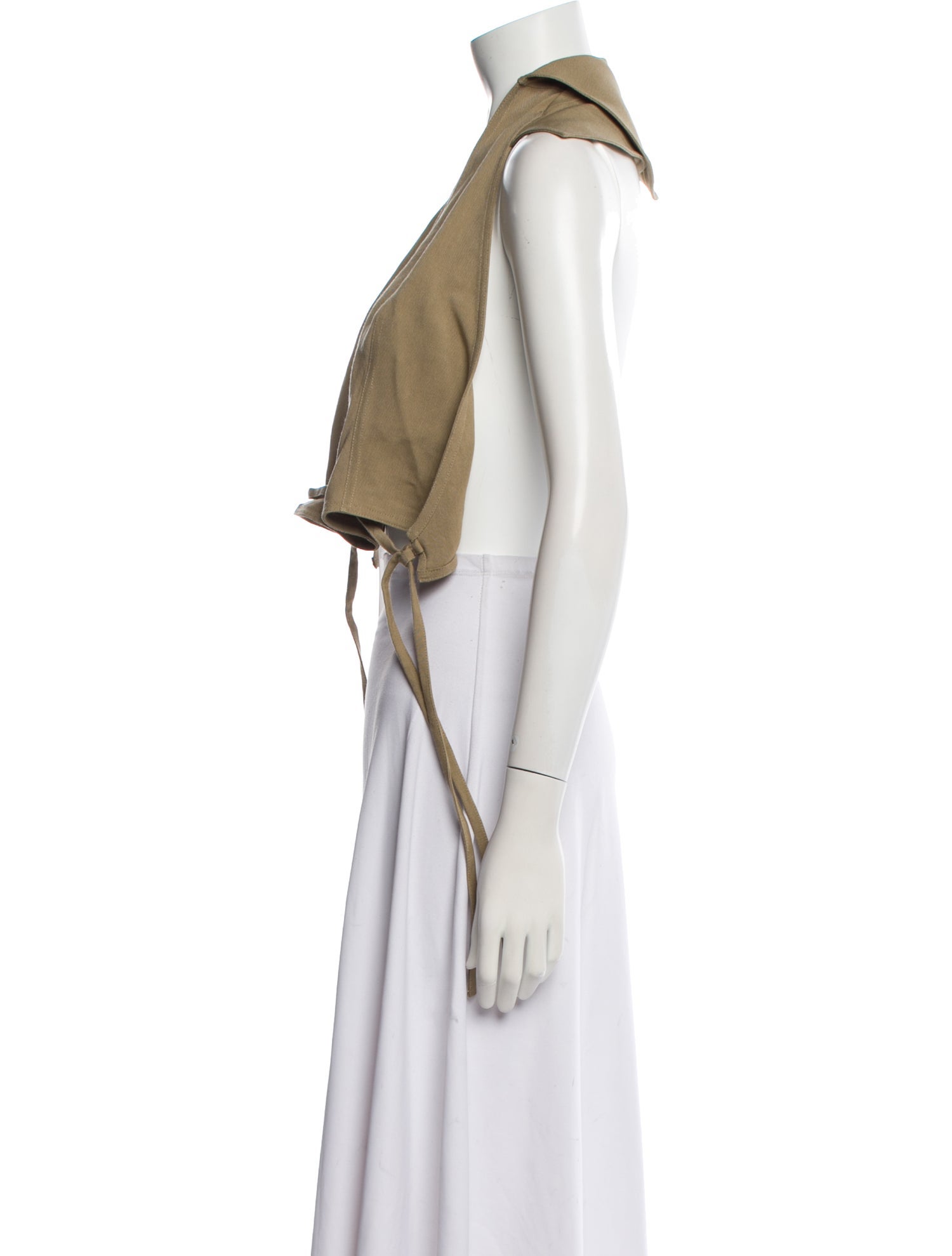 Loewe Paula's Ibiza Silk V-Neck Crop Top