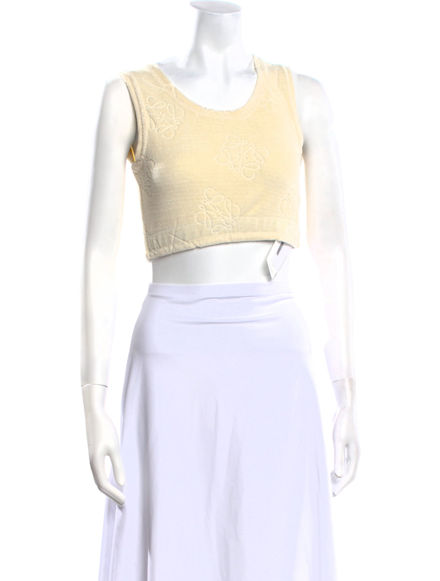 Loewe Paula's Ibiza Scoop Neck Sleeveless Crop Top
