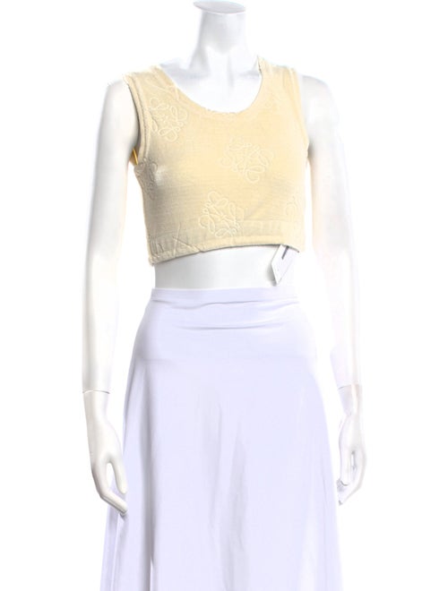Loewe Paula's Ibiza Scoop Neck Sleeveless Crop Top
