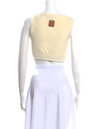 Loewe Paula's Ibiza Scoop Neck Sleeveless Crop Top
