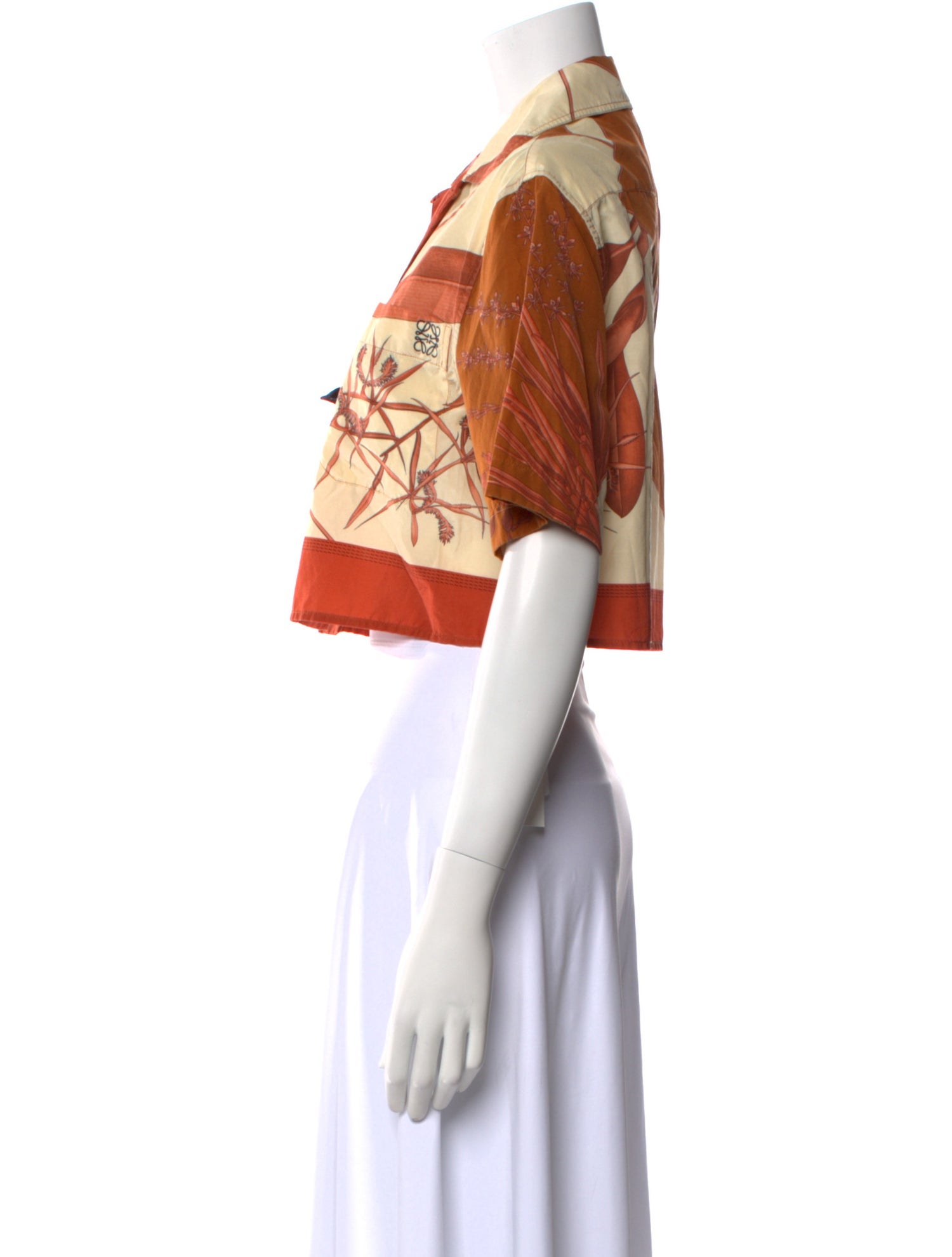 Loewe Paula's Ibiza Printed V-Neck Crop Top