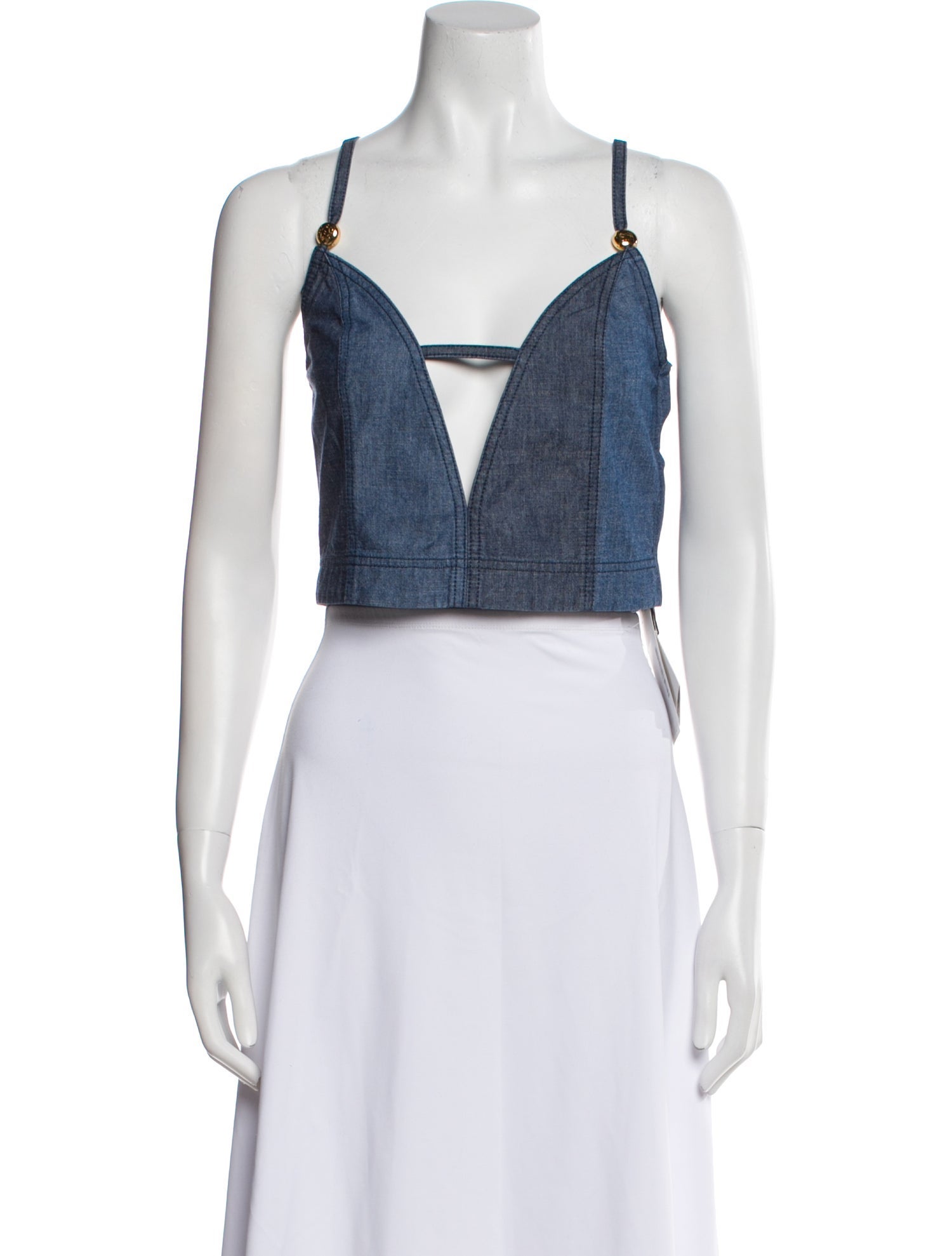 Loewe Paula's Ibiza V-Neck Sleeveless Crop Top w/ Tags