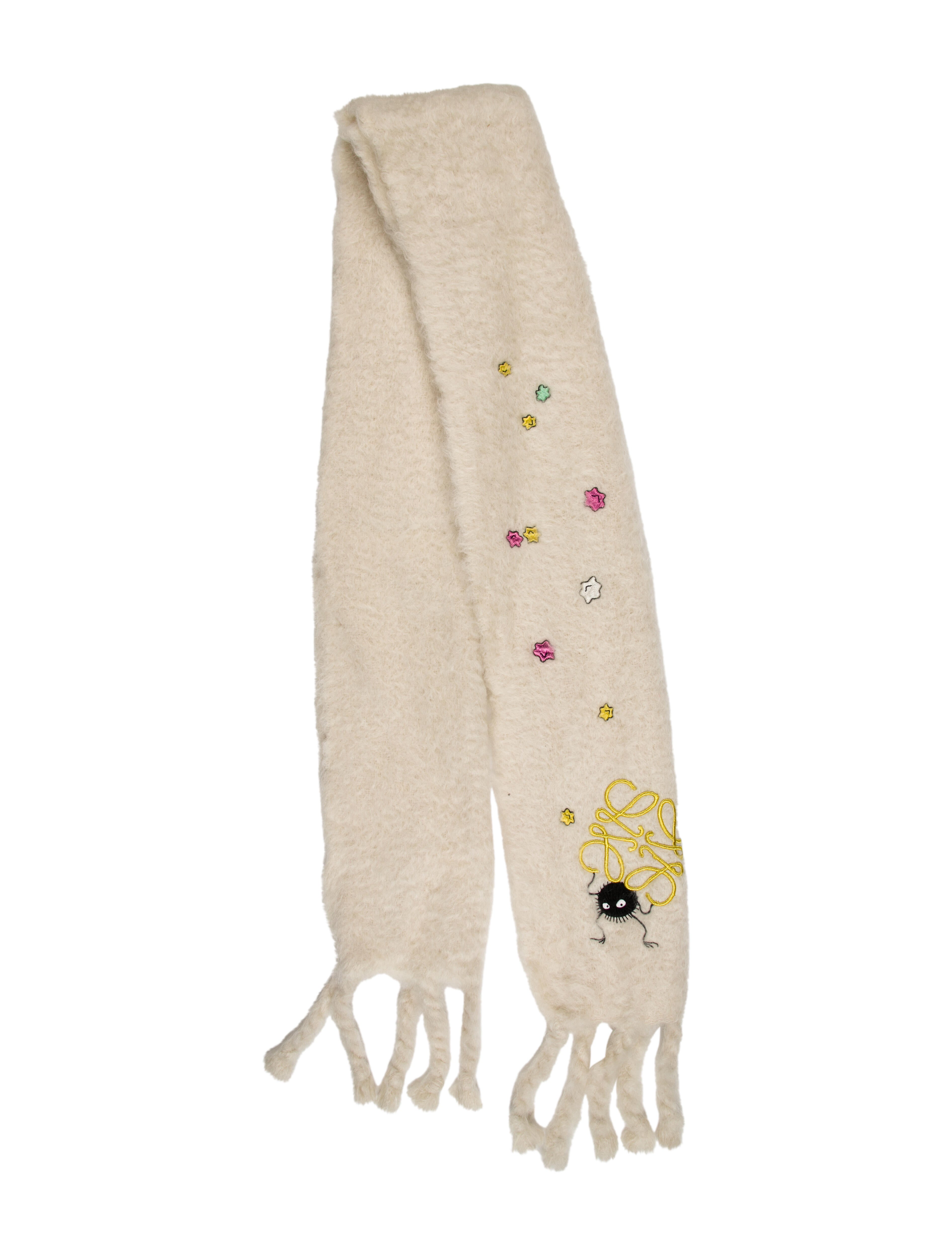 LOEWE x Studio Ghibli Susuwatari Mohair Scarf - Neutrals Scarves