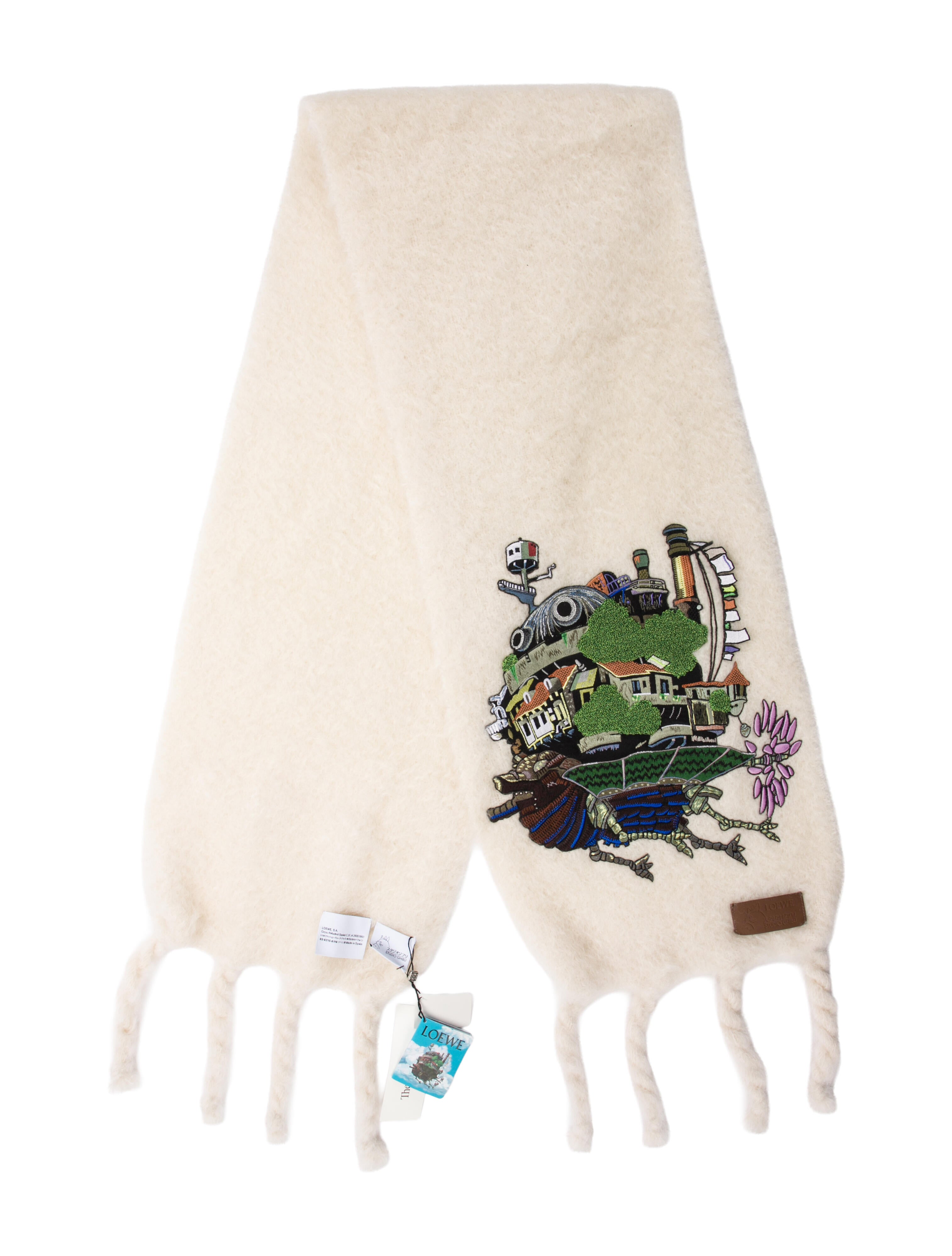 LOEWE x Studio Ghibli Mohair Graphic Print Scarf w/ Tags
